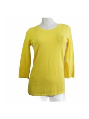 INC International Concepts Size M Bright Yellow Knit Top